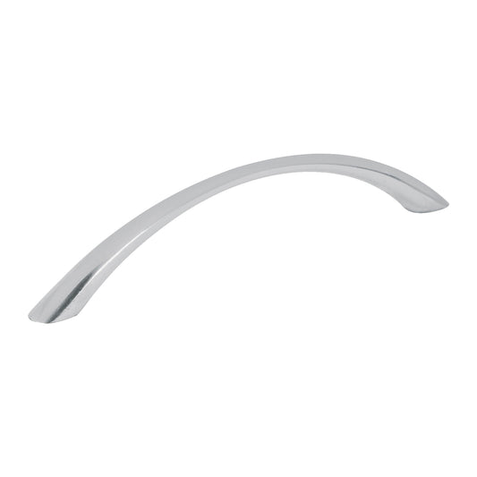 Jaladera metálica de 128mm estilo 'Arco', níquel satinado Caja con 12, 43823