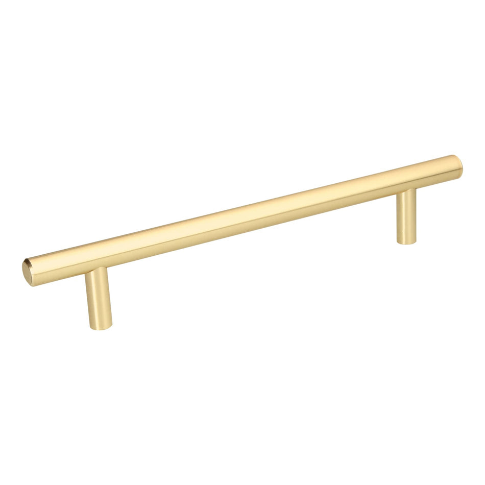 Jaladera de acero 160 mm, estilo 'Cilindro', latón brillante Caja con 12, 43872