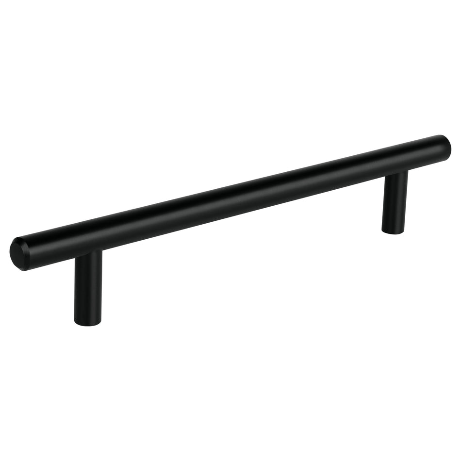 Jaladera de acero 160 mm, estilo 'Cilindro', negro, Hermex Caja con 12, 49733
