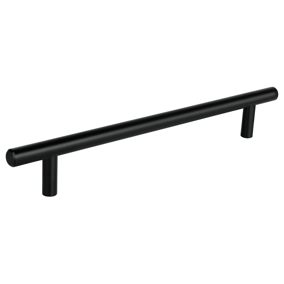 Jaladera de acero 192 mm, estilo 'Cilindro', negro, Hermex Caja con 12, 49734