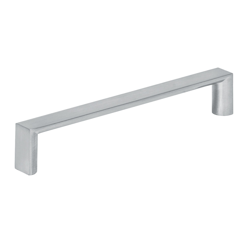Jaladera metálica de 128mm estilo 'Andamio', níquel satinado Caja con 12, 43902