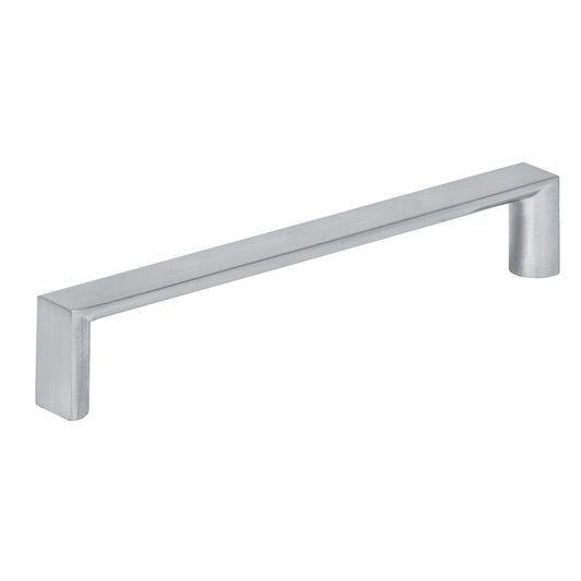 Jaladera metálica de 128mm estilo 'Andamio', níquel satinado Caja con 12, 43902
