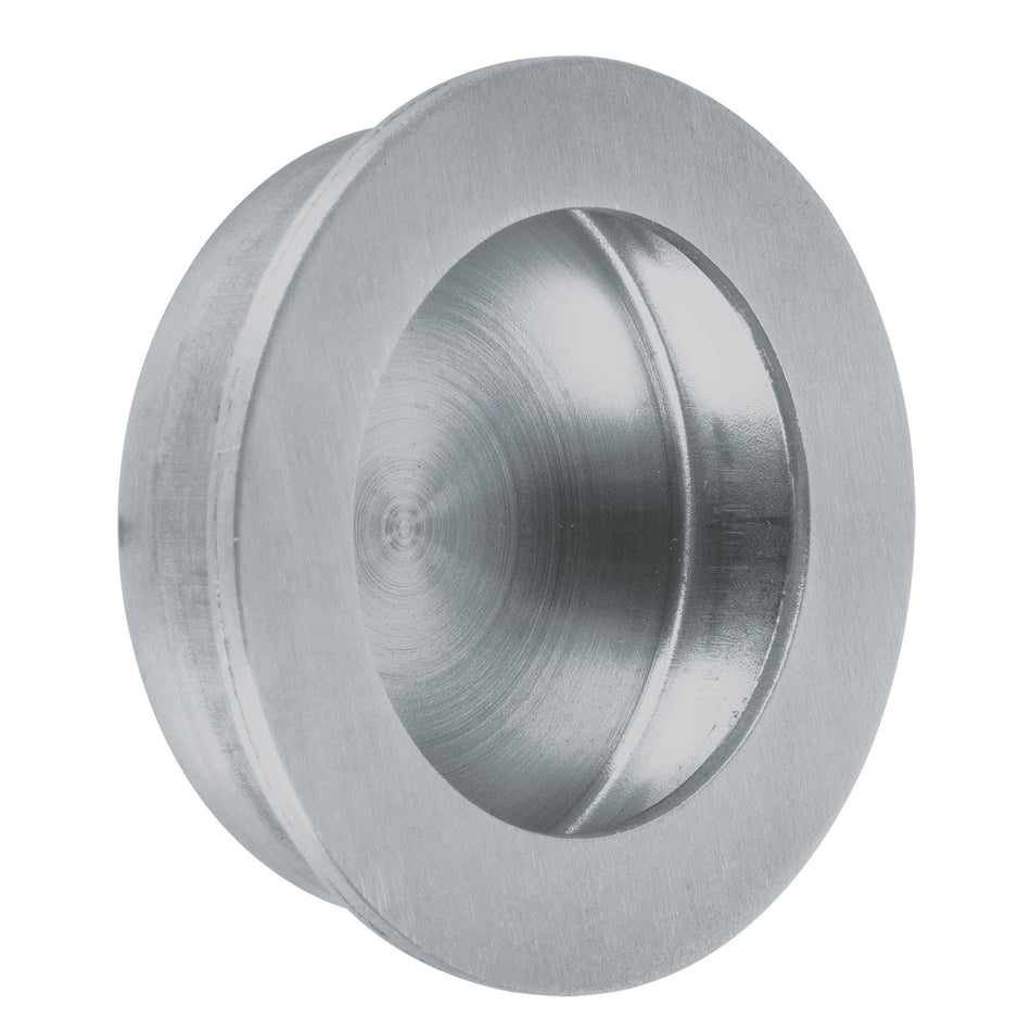 Jaladera de embutir circular No. 4 acabado cromo mate Caja con 10, 48999