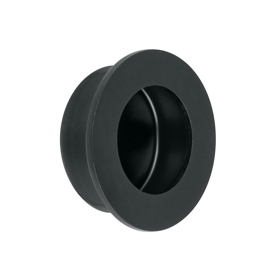 Jaladera de embutir circular No. 2 acabado negro Caja con 10, 47801