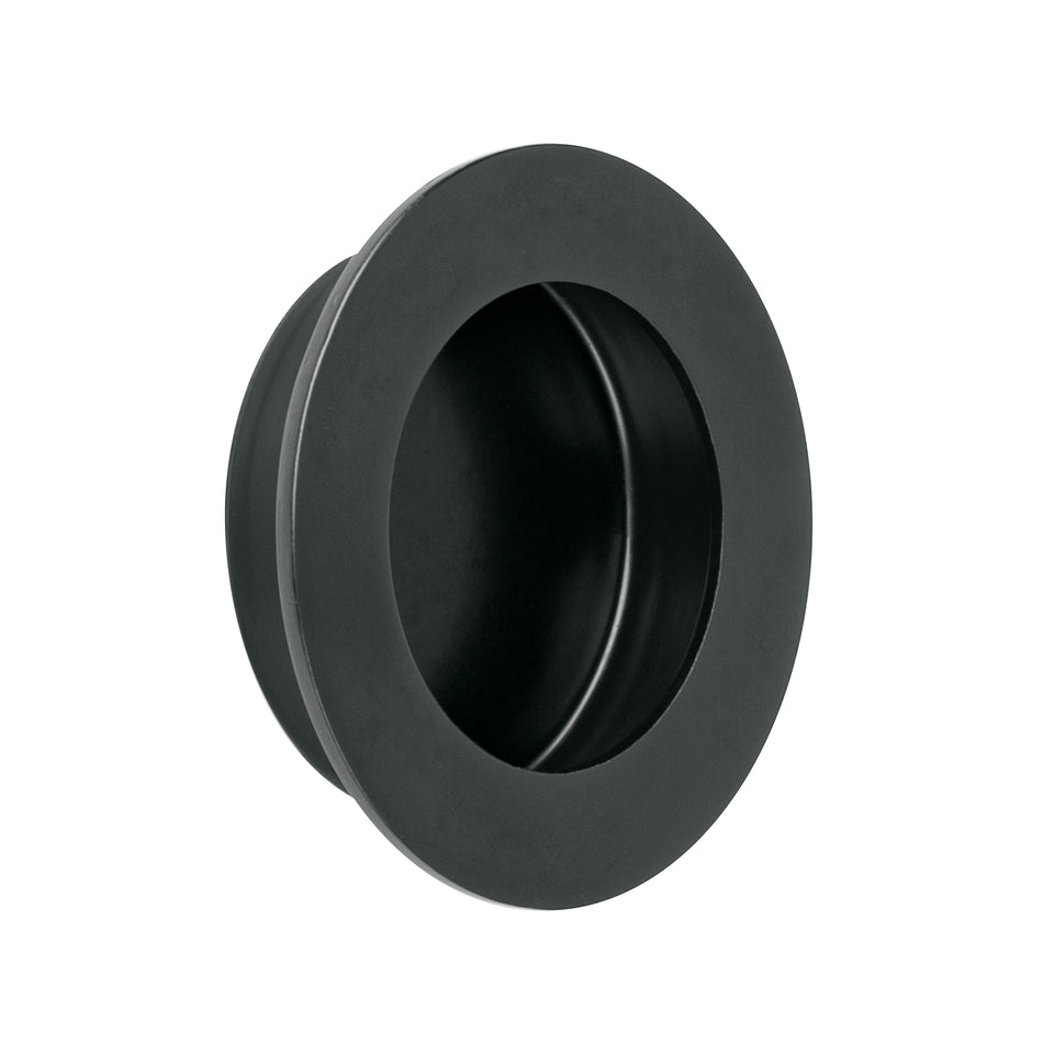 Jaladera de embutir circular No. 4 acabado negro Caja con 10, 47803