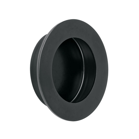 Jaladera de embutir circular No. 4 acabado negro Caja con 10, 47803