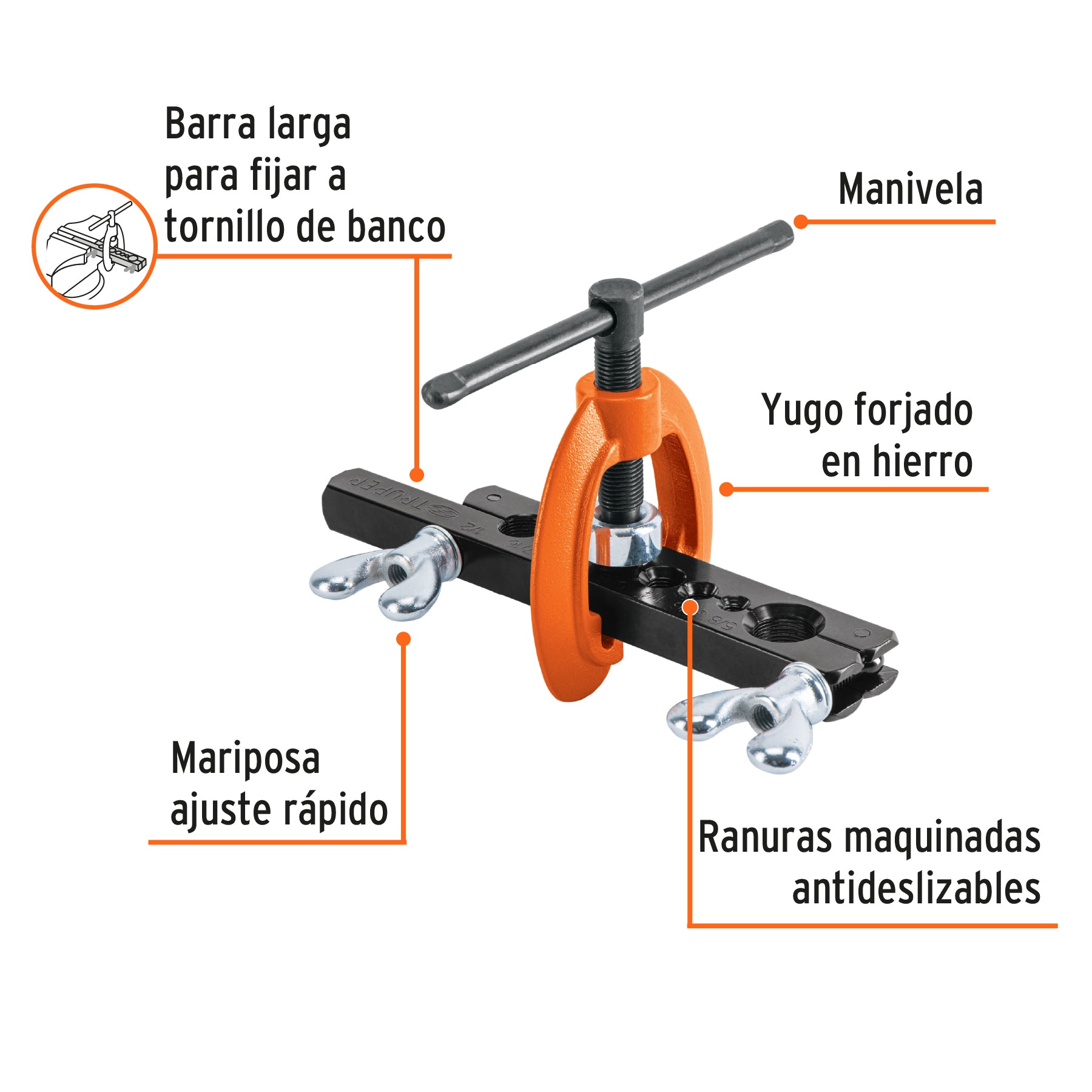 Avellanador de 3/16' a 5/8', Truper, 12868