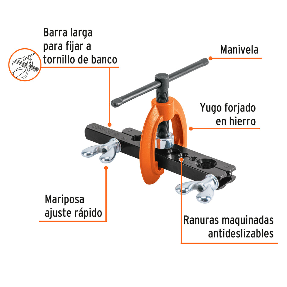 Avellanador de 3/16' a 5/8', Truper Caja con 3, 12868