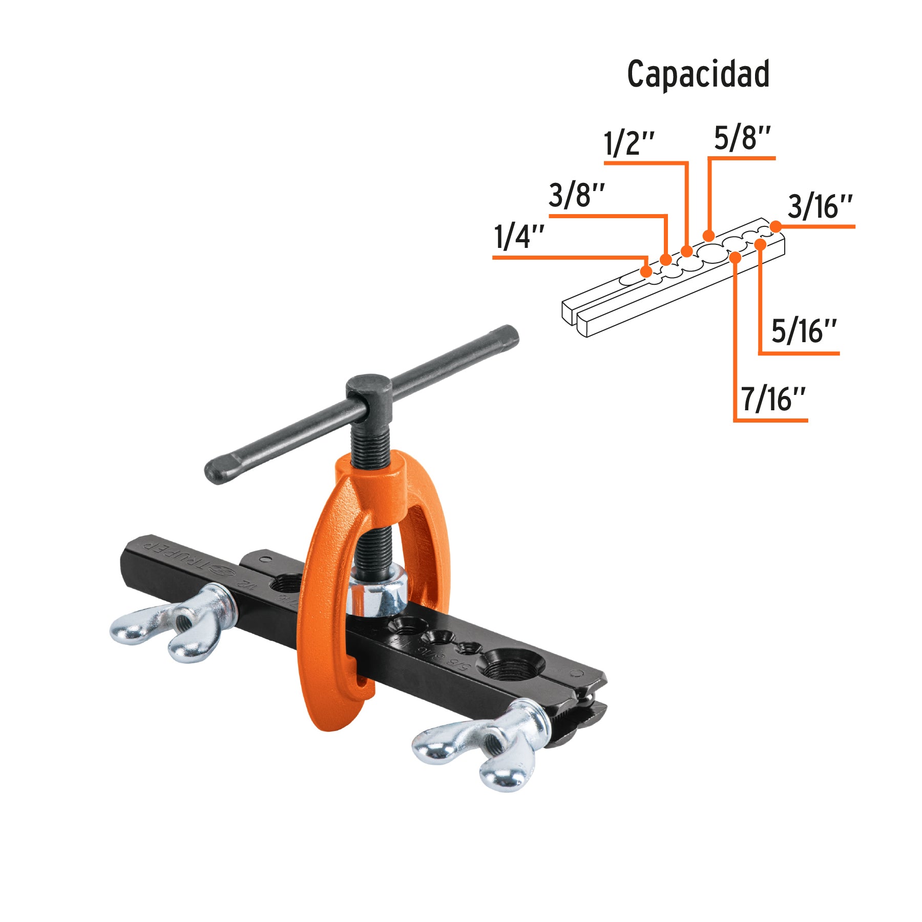 Avellanador de 3/16' a 5/8', Truper, 12868