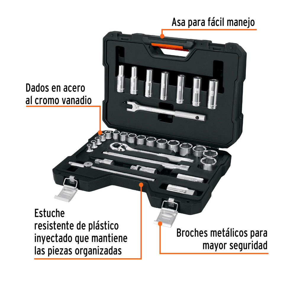 Juego de 32 piezas para reparación de electrónica, Truper Caja con 3, 17762