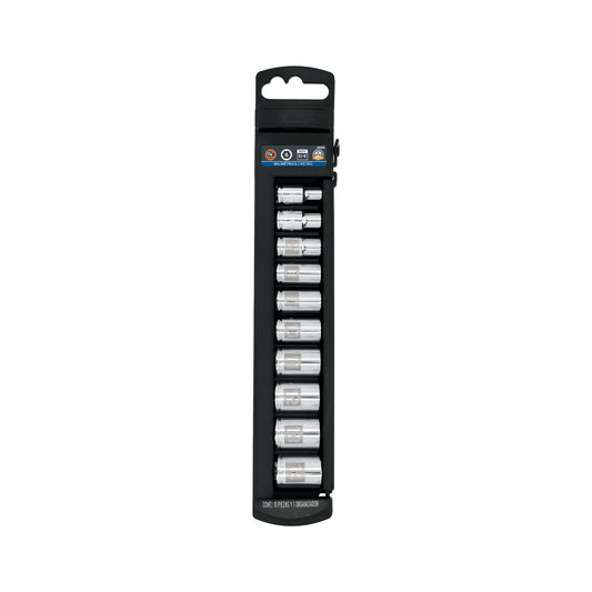 Juego de 10 dados cuadro 1/4' mm, Truper Caja con 4, 14166