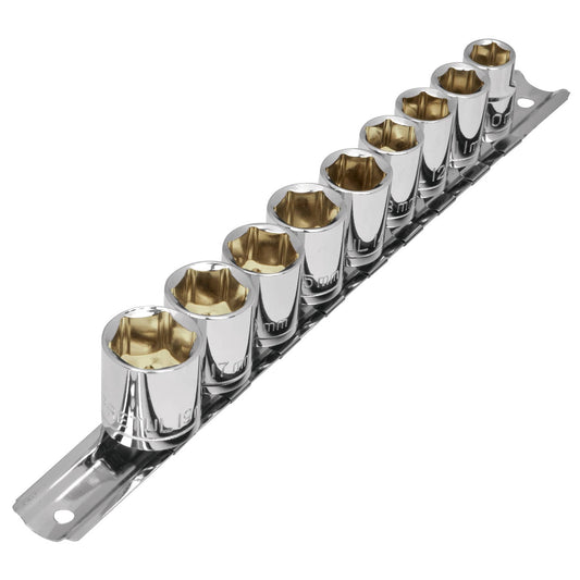 Juego de 9 dados cuadro 3/8' mm, Pretul Caja con 6, 21189
