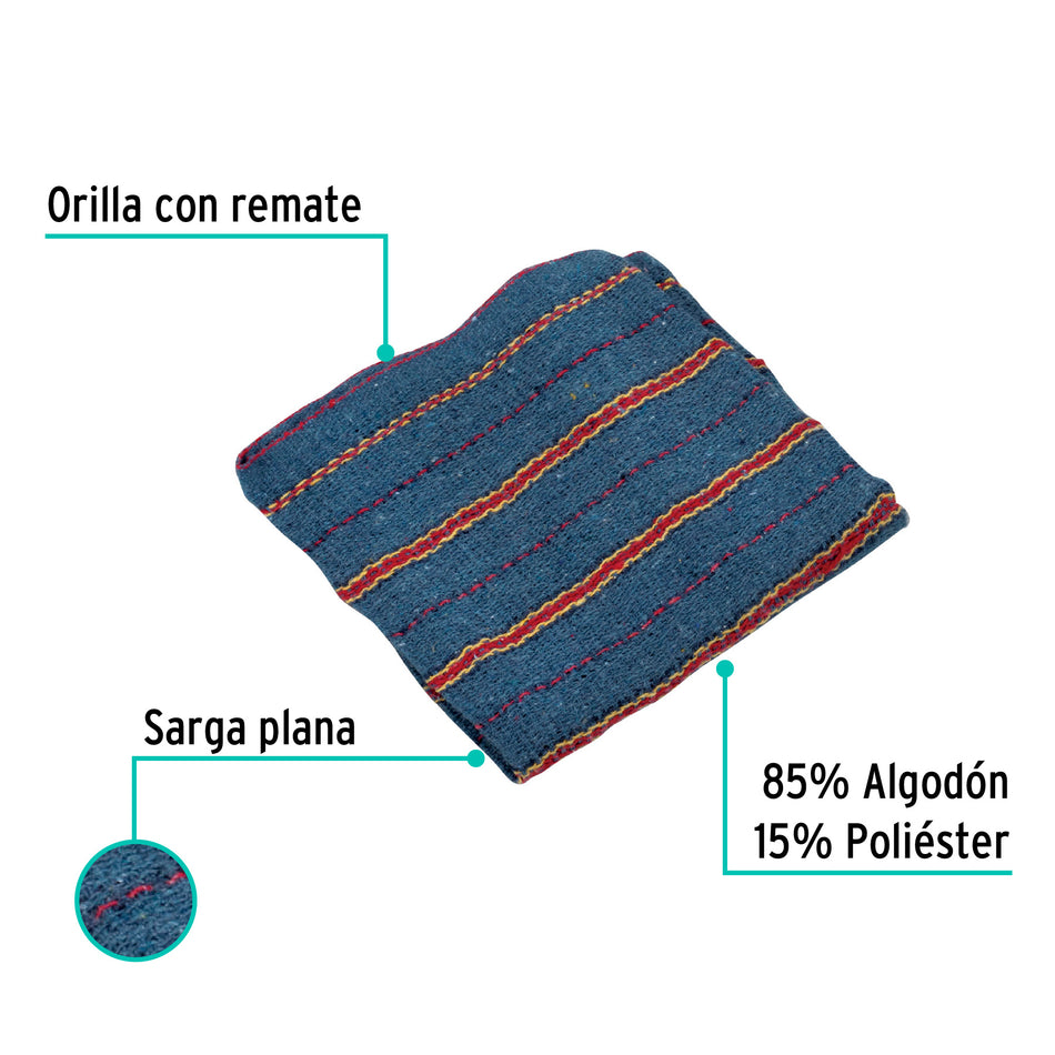 Jerga gris plana de 1 m x 48 cm, Klintek Caja con 12, 57107