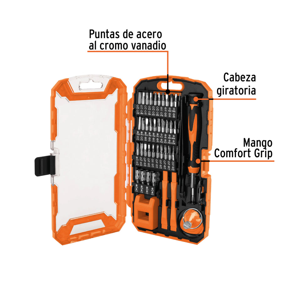 Juego de 77 piezas para reparación de electrónica, Truper Caja con 3, 100373