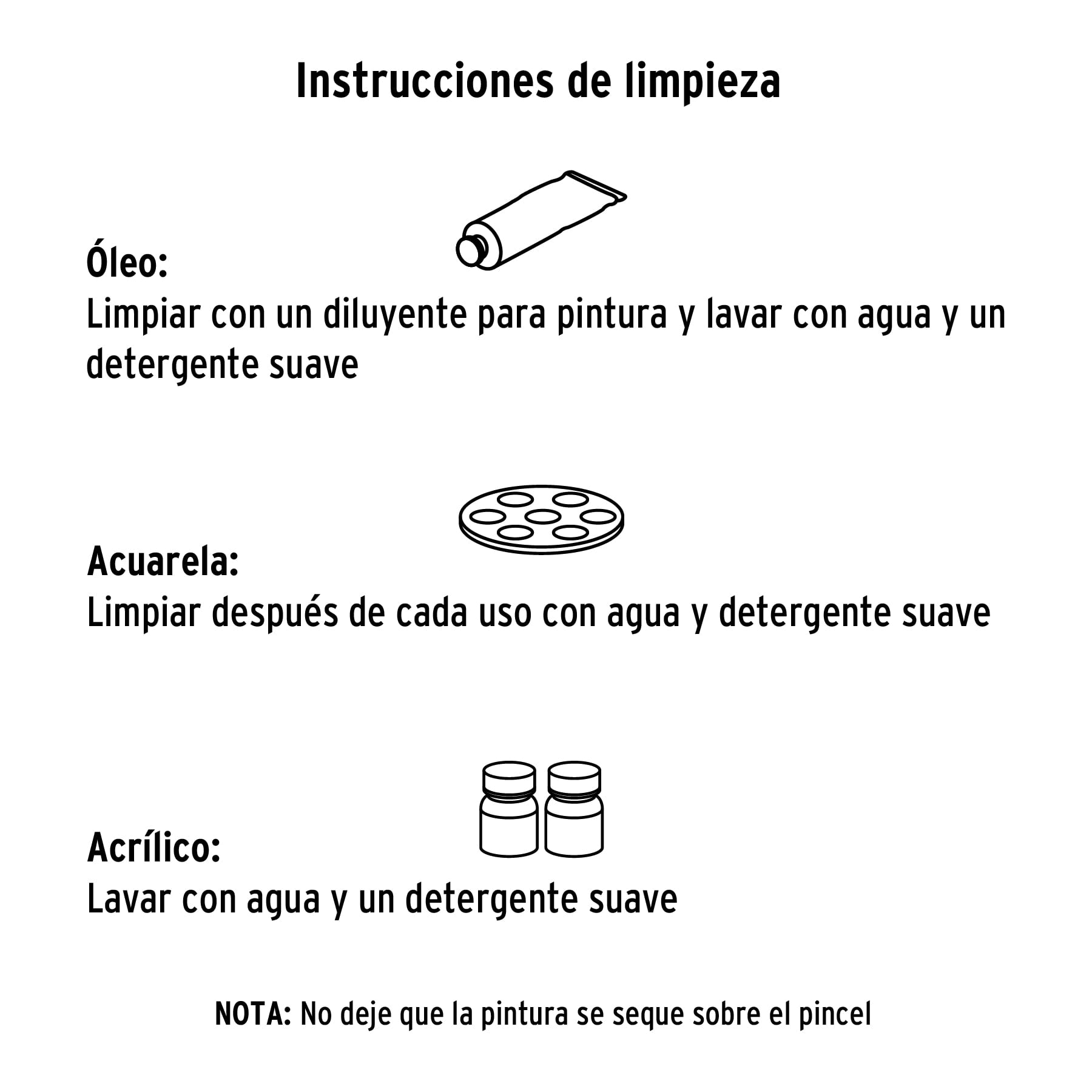 Juego de pinceles en blíster con 5 piezas, PRETUL, 24740