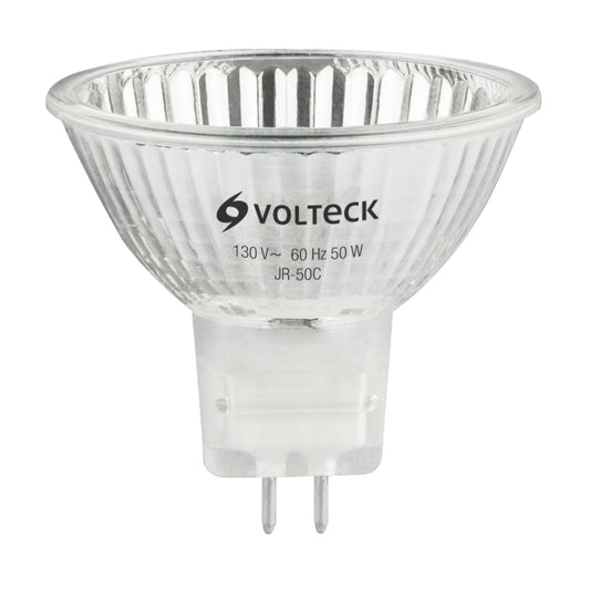 Lámpara de halógeno transp. 50 W tipo MR16 en caja, Volteck Caja con 6, 47254