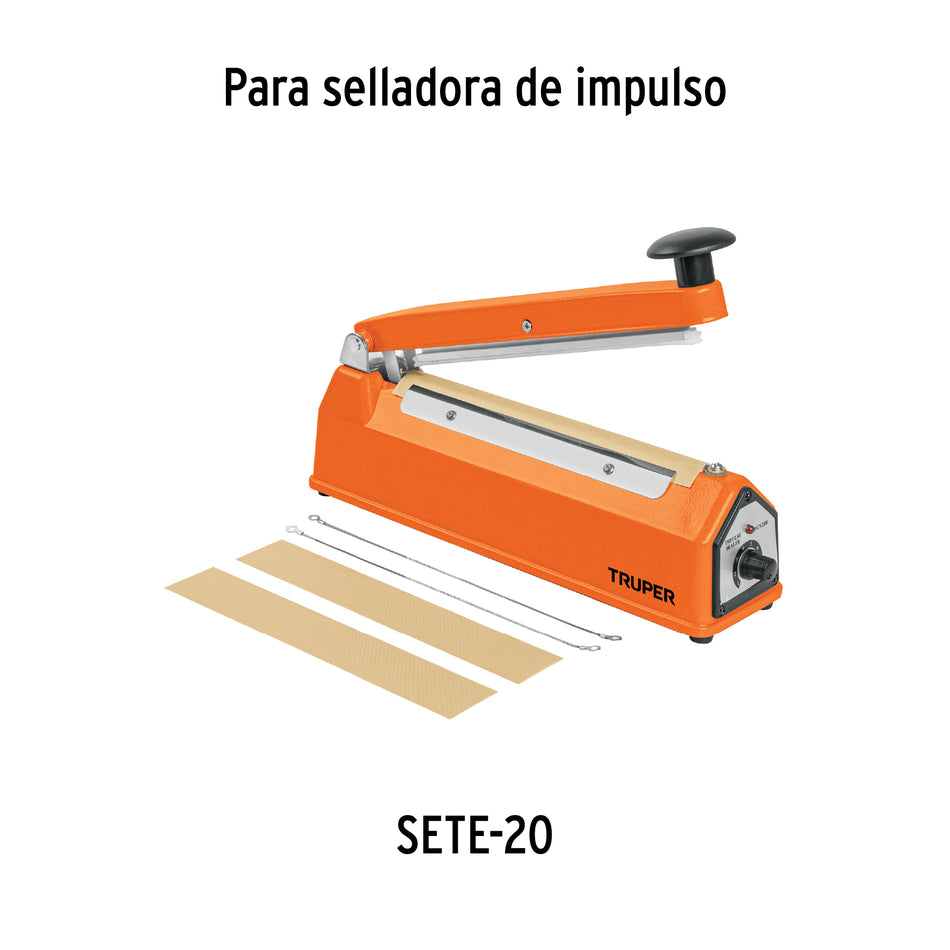 Juego de 5 piezas, resistencia para selladora 20 cm Truper, 103336