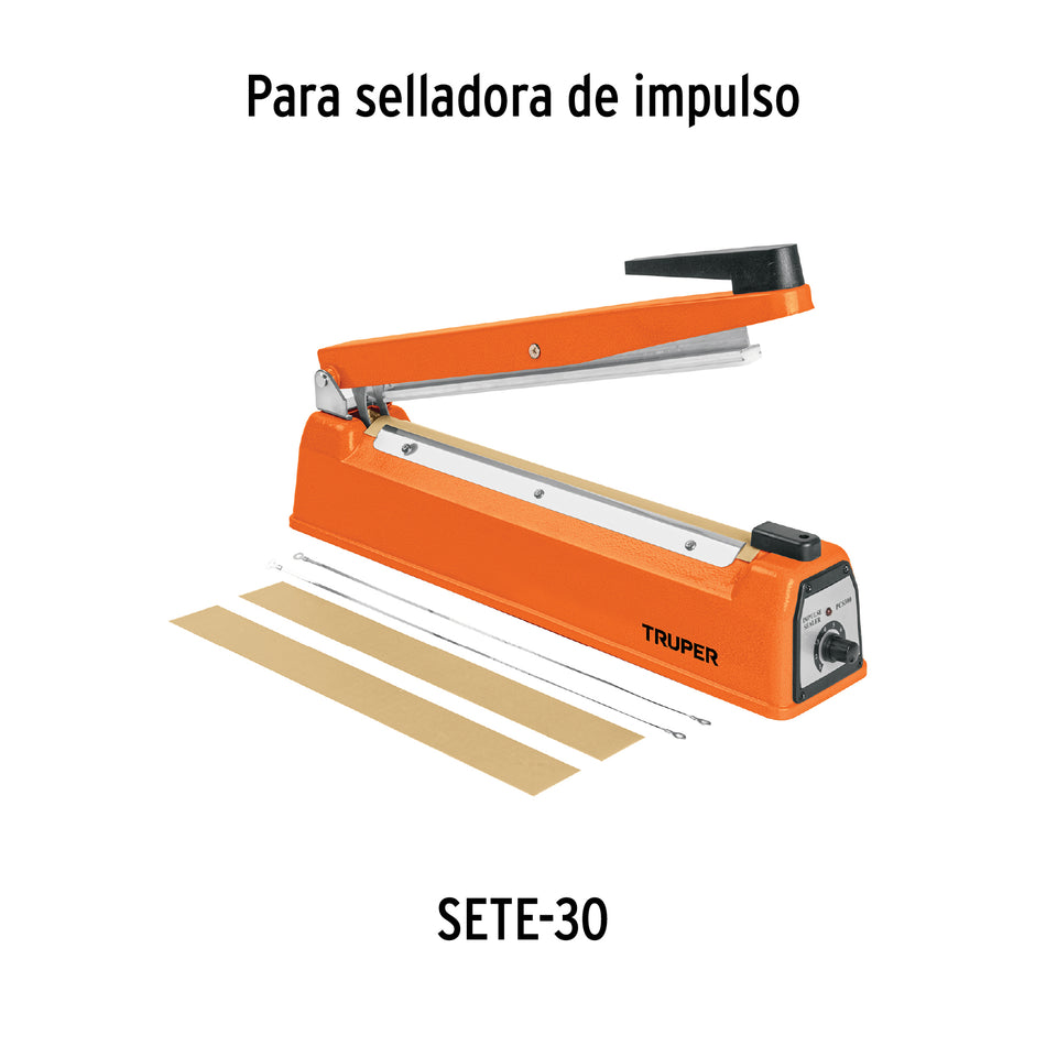 Juego de 5 piezas, resistencia para selladora 30 cm Truper, 103337