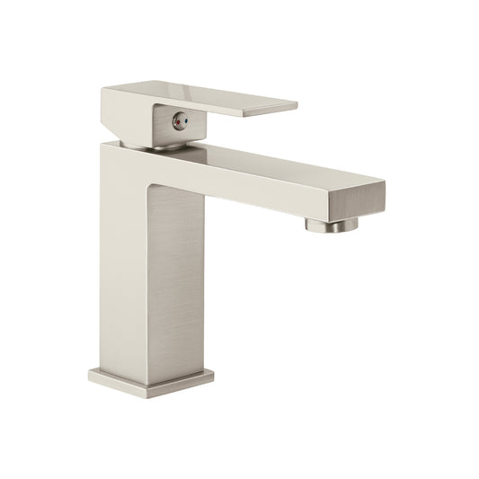 Monomando corto para lavabo, satín, FOSET KUBO, 44202