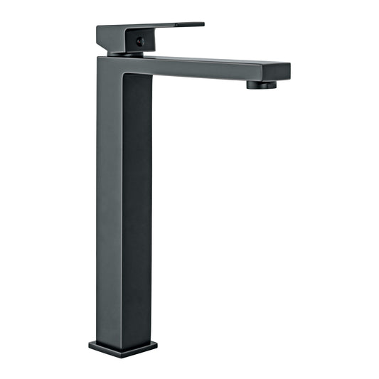 Monomando alto para lavabo, negro, FOSET KUBO, 44210
