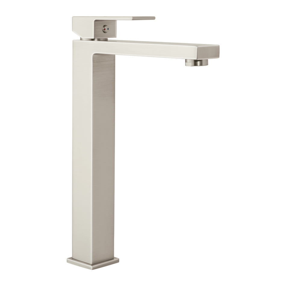 Monomando alto para lavabo, satín, FOSET KUBO, 44204