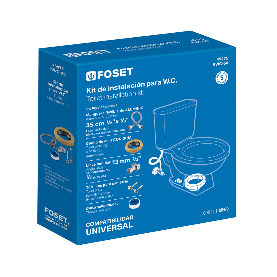 Kit de instalación para WC, FOSET Caja con 4, 45475
