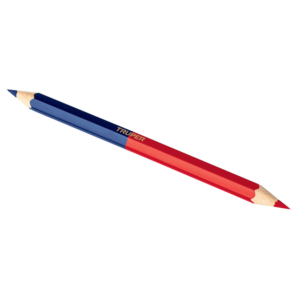 Blíster con 2 lápices 18 cm bicolor gruesos para carpintero Caja con 12, 101685