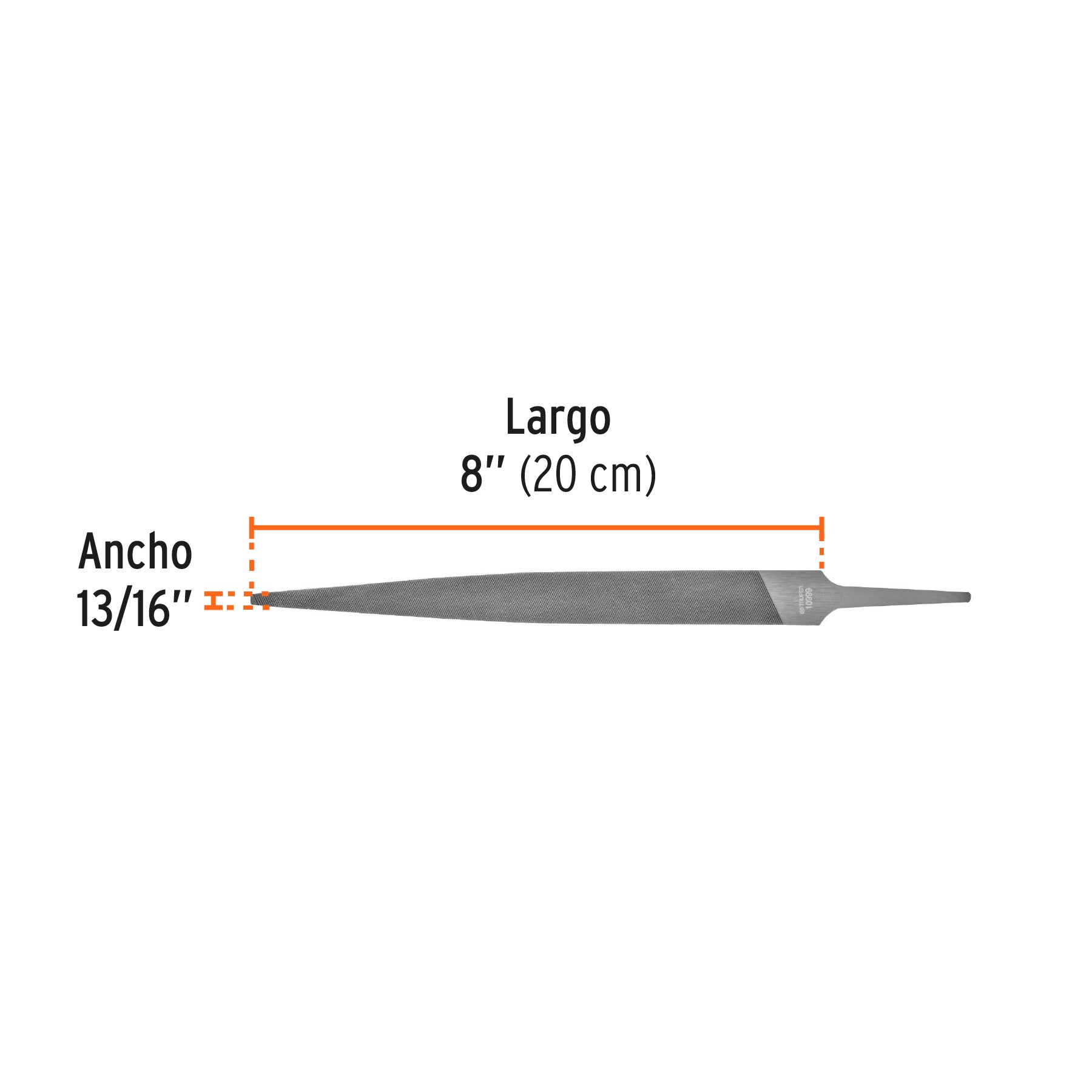 Lima para cerrajero bastarda 8', Truper Caja con 6, 10999