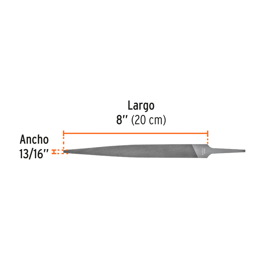 Lima para cerrajero bastarda 8', Truper Caja con 6, 10999
