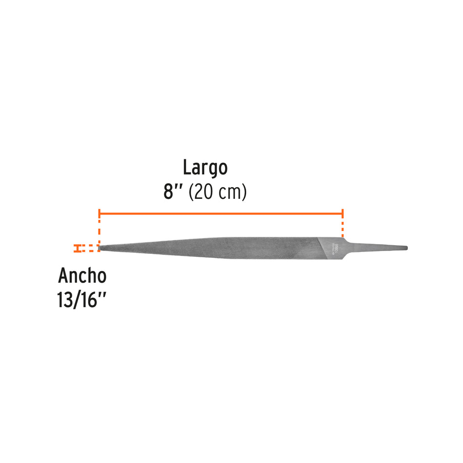 Lima para cerrajero fina 8', Truper Caja con 6, 10998
