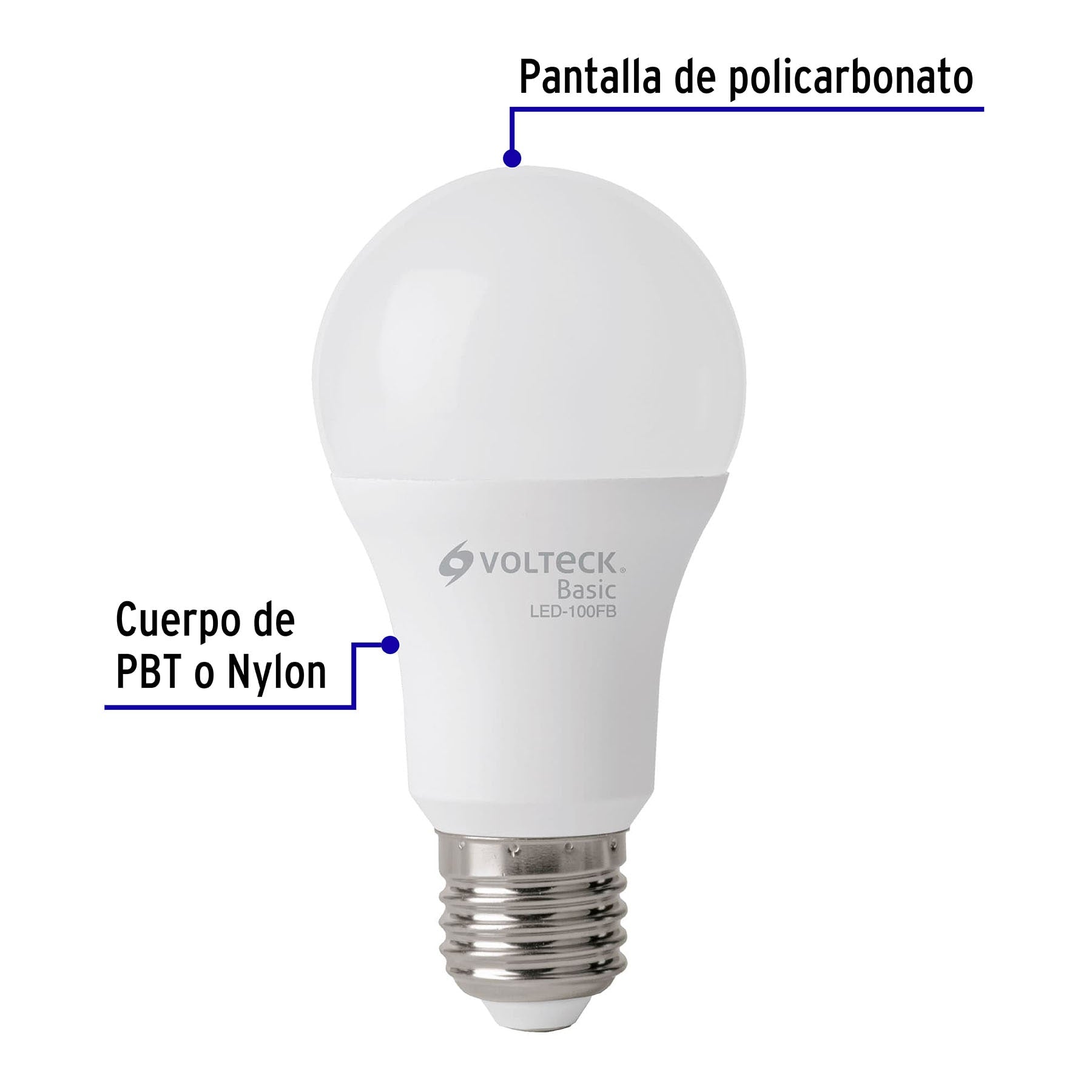 Lámpara LED A19 14 W (equiv. 75 W), luz de día, caja, Basic, 28065