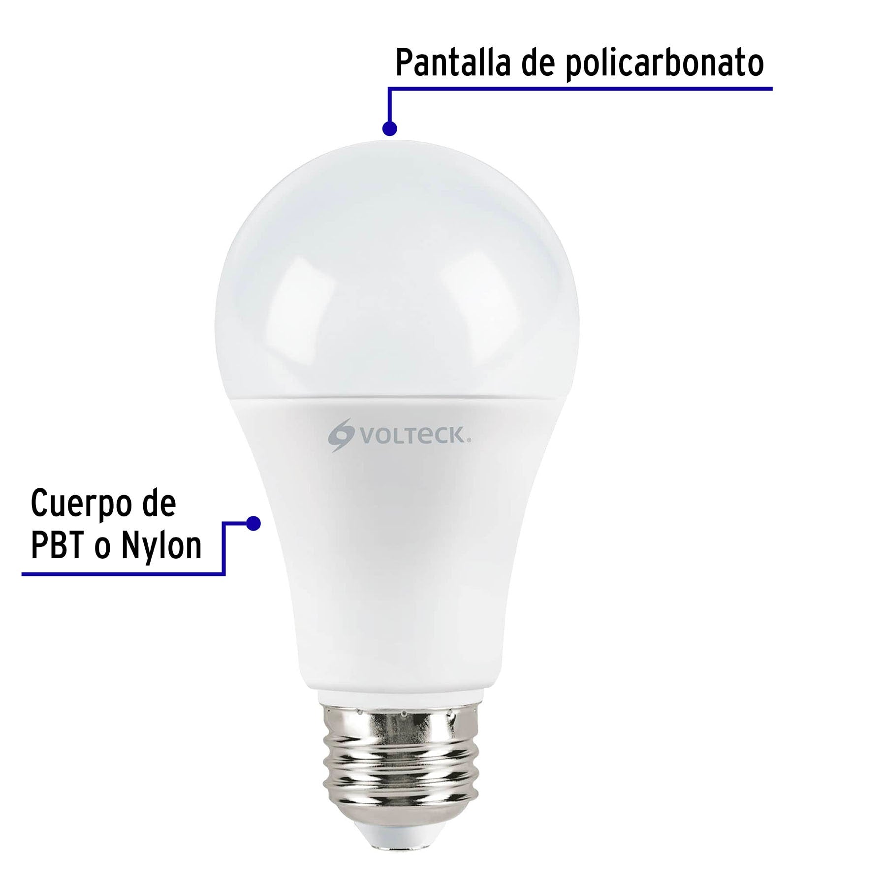 Pack de 4 lámparas LED A19 14 W (equiv. 100 W), luz de día, 48128