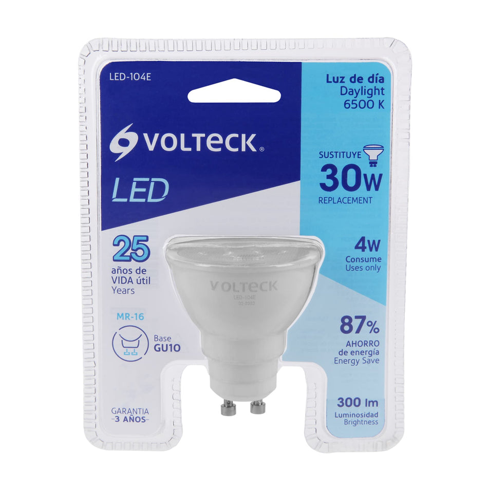 Lámpara de LED 4 W tipo MR 16 base GU10 luz de día, blíster Caja con 6, 46215
