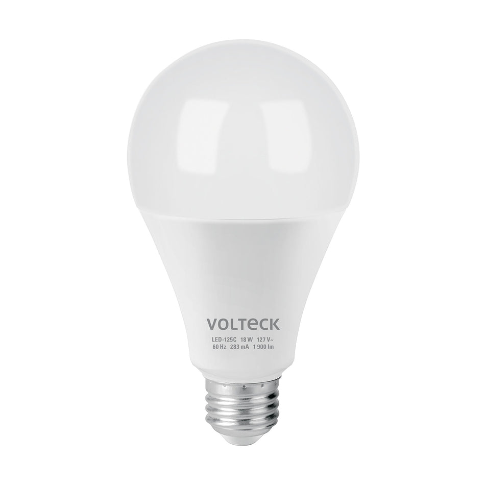 Lámpara LED A25 18 W (equiv. 125 W) luz cálida, caja Volteck Caja con 6, 48459
