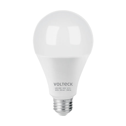 Lámpara LED A25 18 W (equiv. 125 W) luz cálida, caja Volteck Caja con 6, 48459