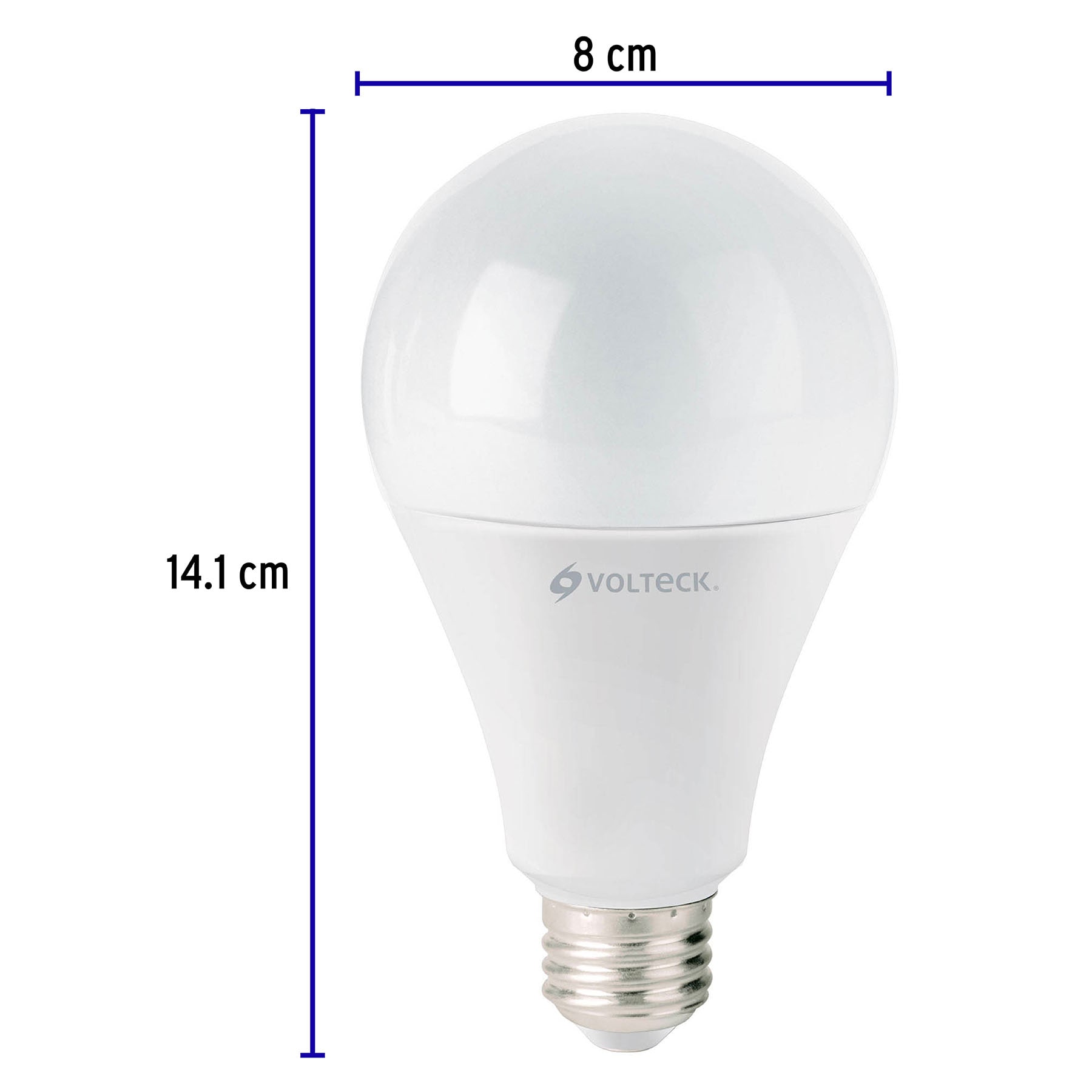 Lámpara LED A25 18 W (equiv. 125 W) luz cálida, caja Volteck, 48459