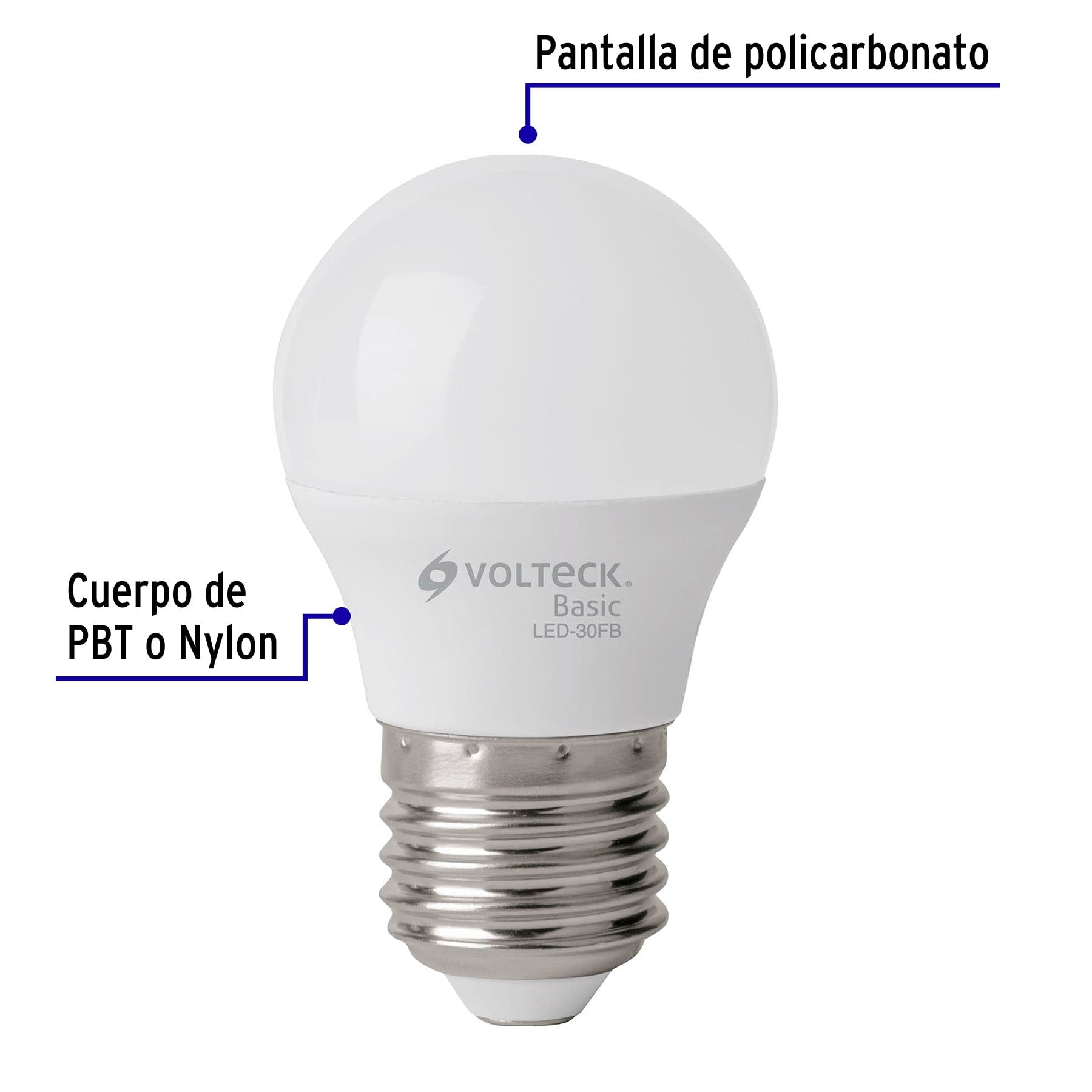 Pack de 4 lámparas LED G45 3 W (equiv. 25 W), luz de día, 28003