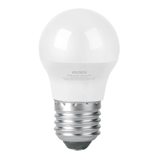 Lámpara LED G45 3 W (equiv. 25 W) luz cálida blíster Volteck Caja con 6, 46855