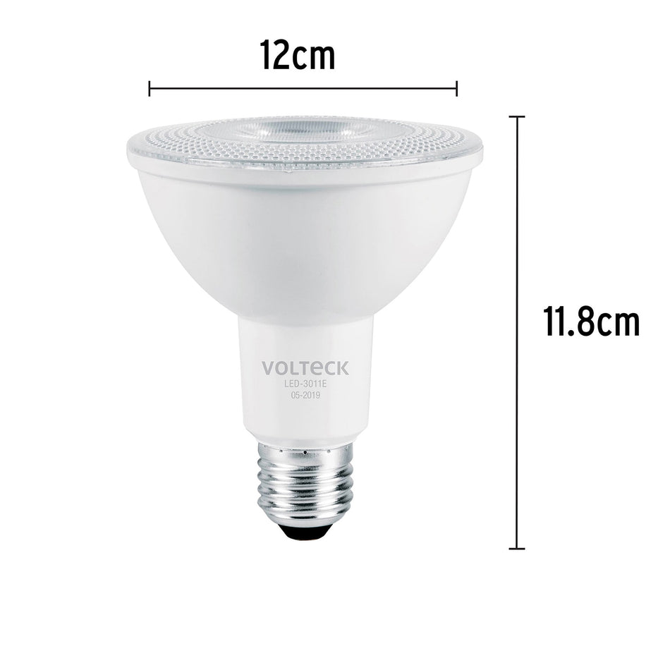 Lámpara de LED 14 W tipo PAR 38 luz cálida, blíster, Volteck Caja con 2, 46192
