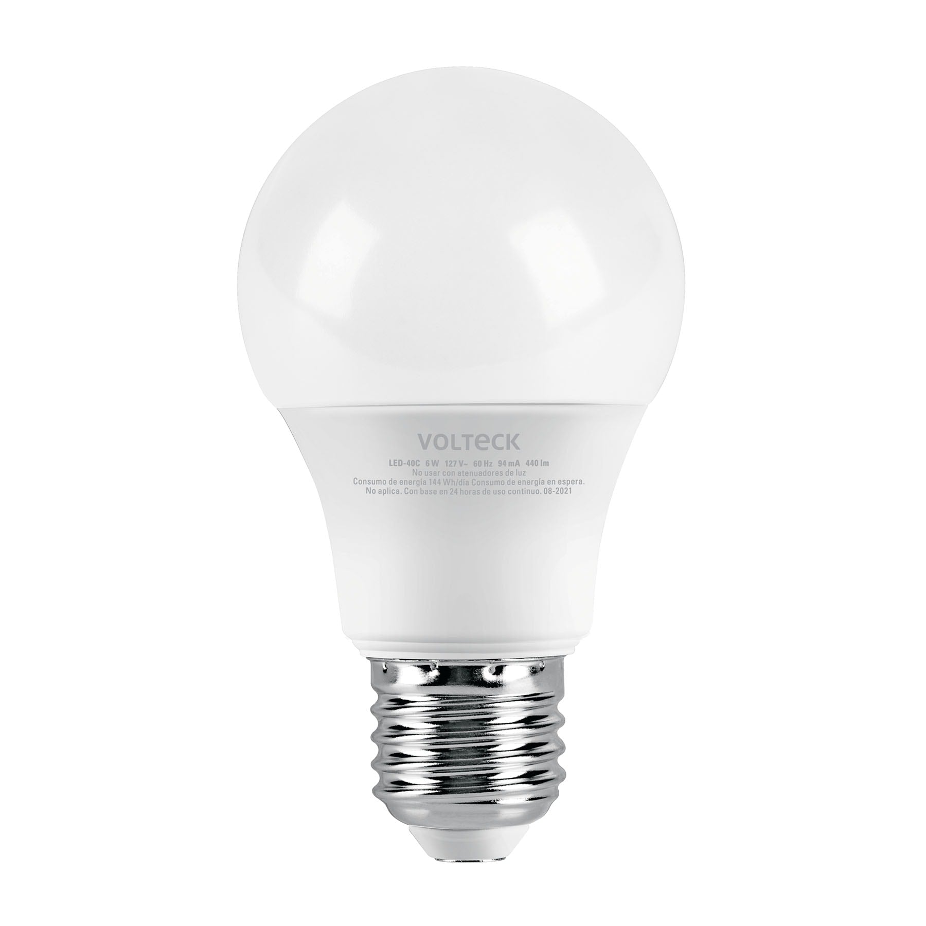 Lámpara LED A19 6 W (equiv. 40 W) luz cálida blíster Volteck, 46857