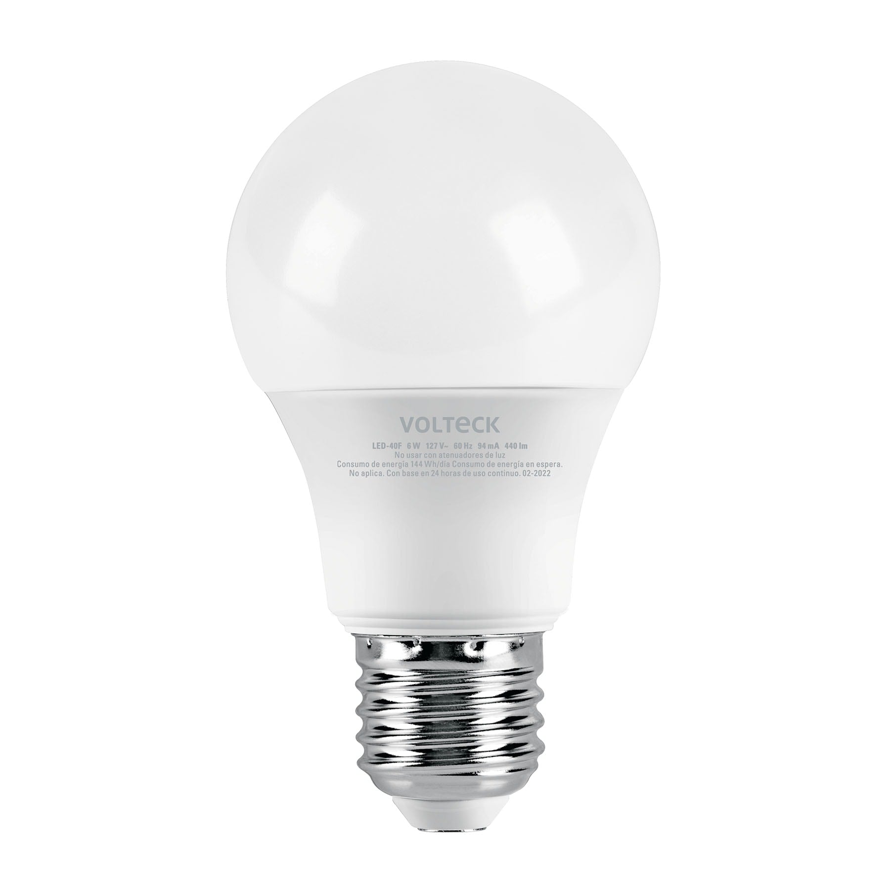 Lámpara LED A19 6 W (equiv. 40 W) luz de día blíster Volteck, 46856