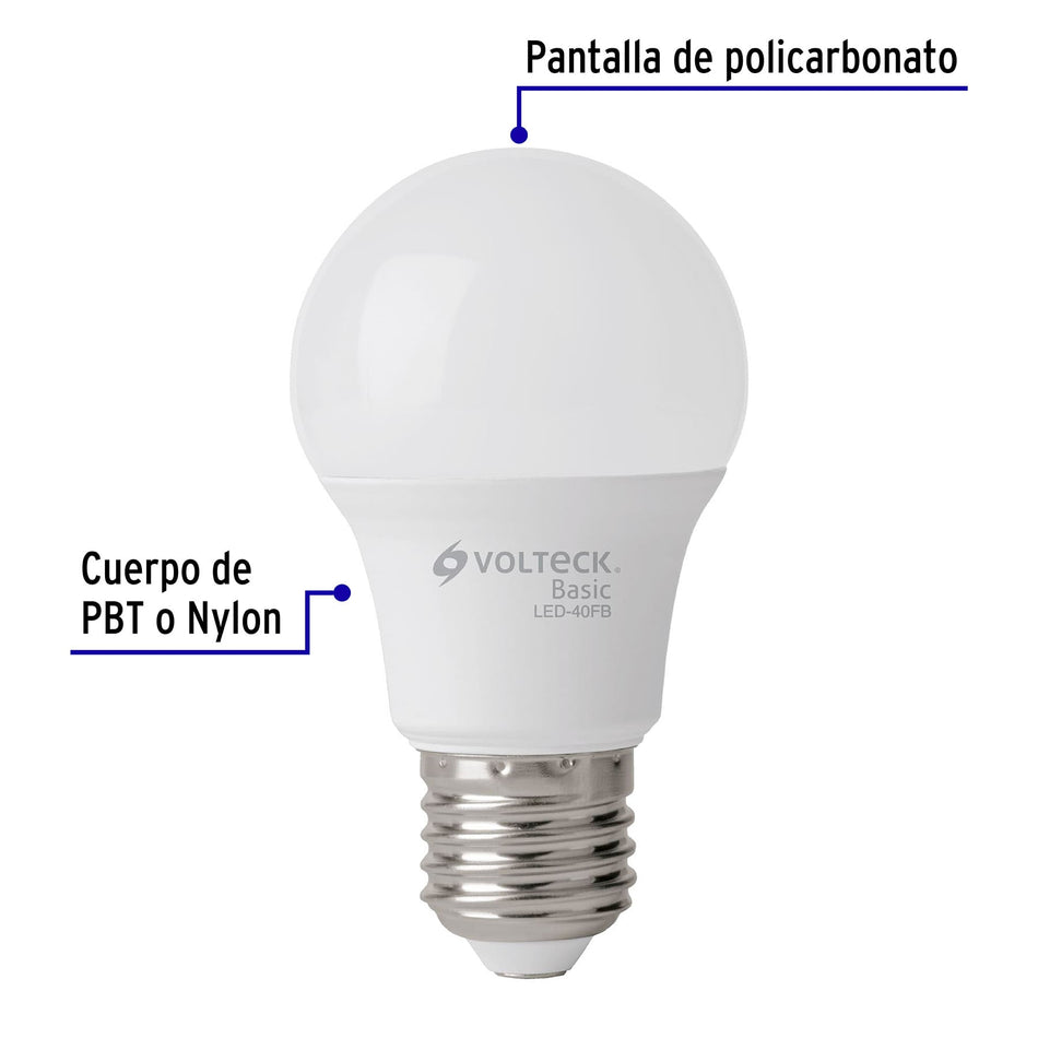 Pack de 4 lámparas LED A19 6 W (equiv. 40 W), luz de día Caja con 4, 28004