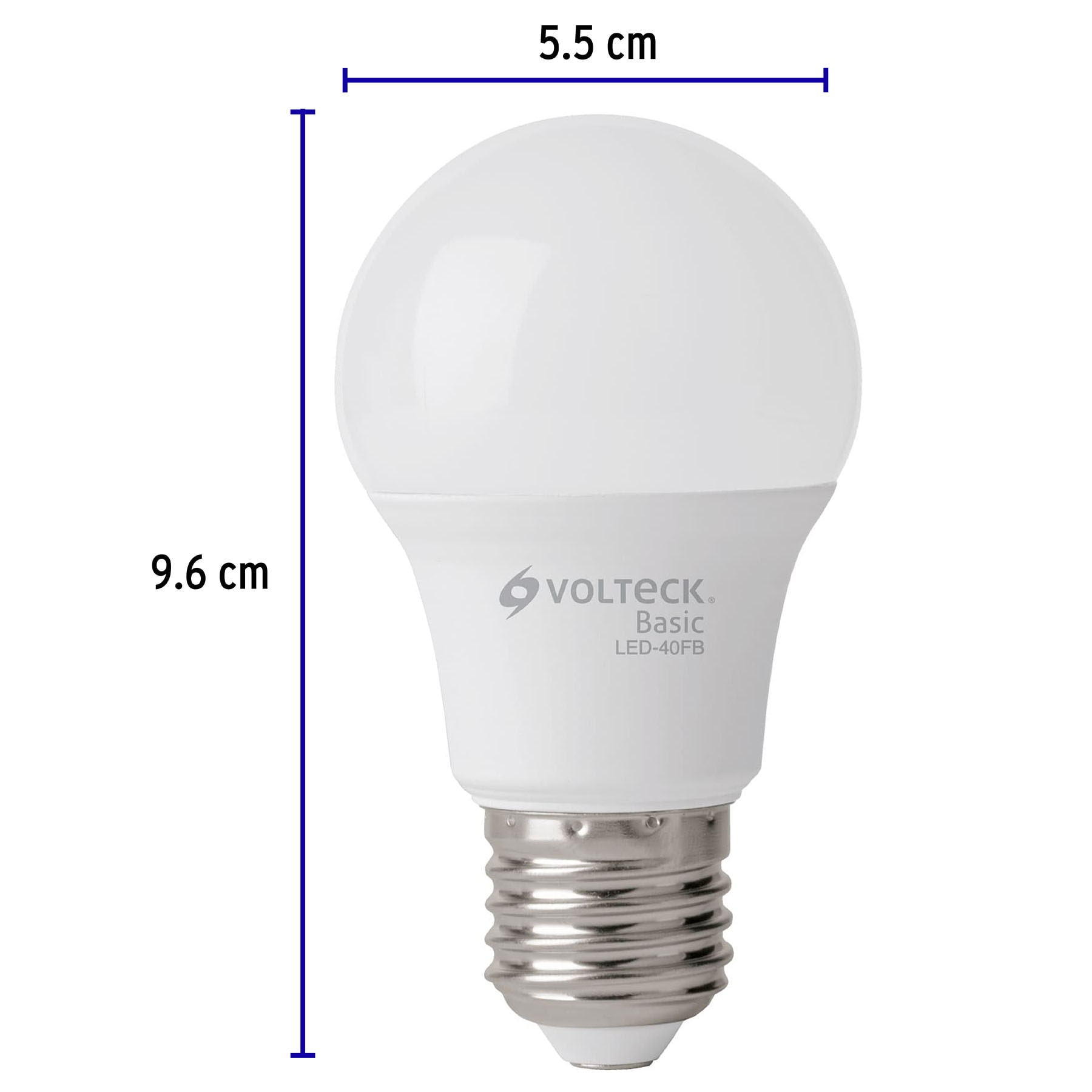 Pack de 4 lámparas LED A19 6 W (equiv. 40 W), luz de día, 28004