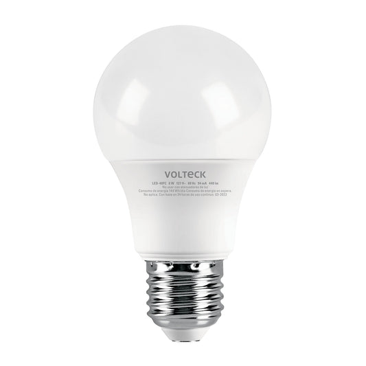 Lámpara LED tipo bulbo A19 6 W luz de día, caja, Volteck Caja con 12, 47544