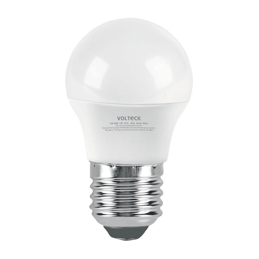 Lámpara LED G45 6 W (equiv. 40 W) luz de día blíster Volteck Caja con 6, 46277