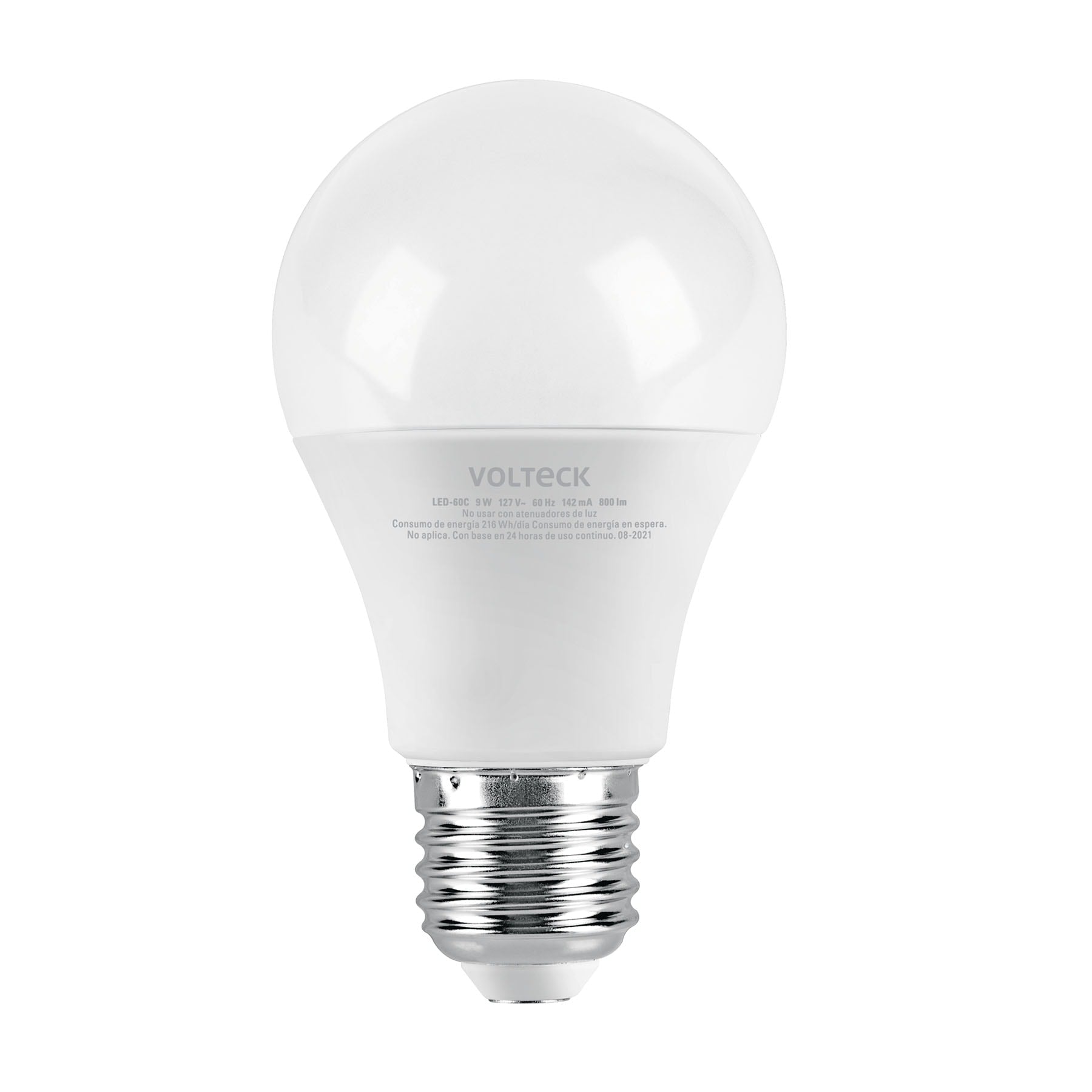 Lámpara LED A19 9 W (equiv. 60 W) luz cálida blíster Volteck, 46859