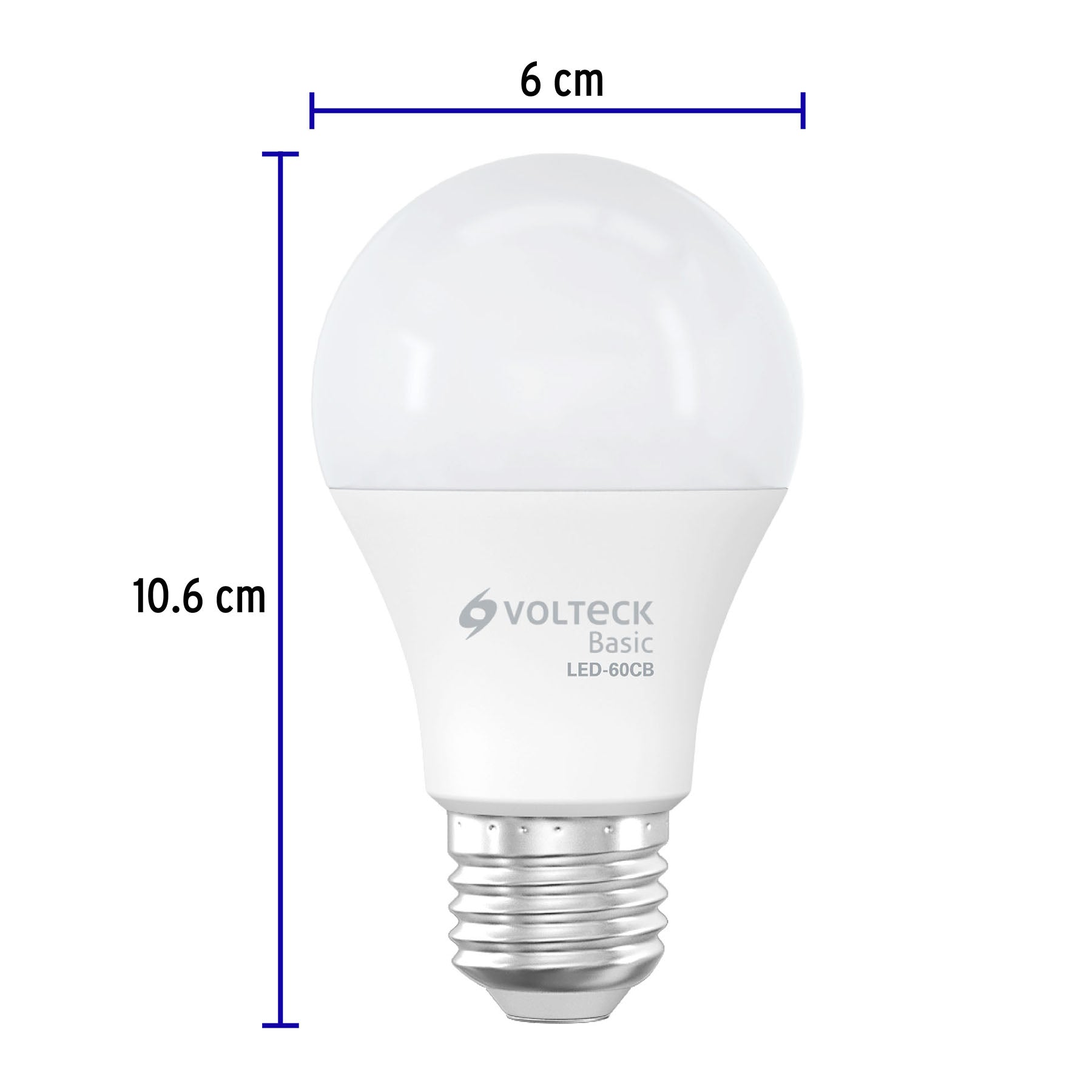 Lámpara LED A19 8 W (equiv. 60 W), luz cálida, caja, Basic, 28062