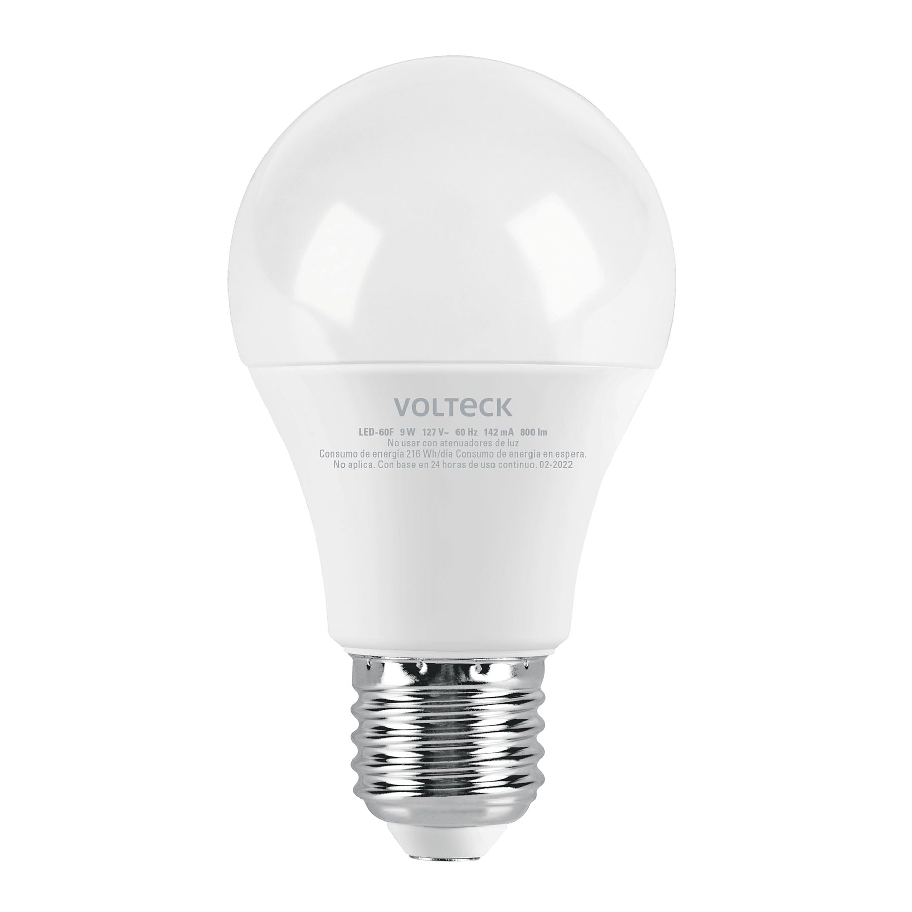 Lámpara LED A19 9 W (equiv. 60 W) luz de día blíster Volteck, 46858