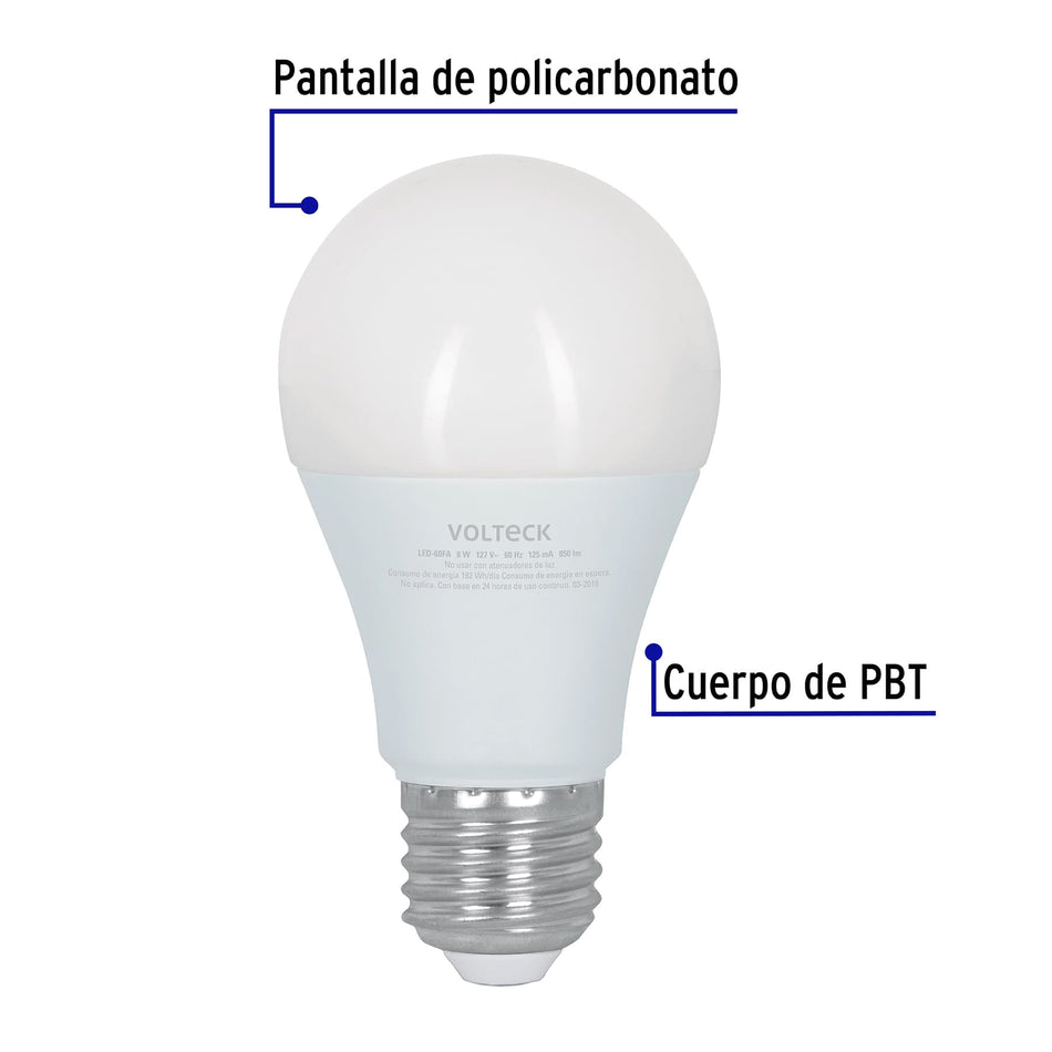 Lámpara LED tipo bulbo con 3 niveles de iluminación, blíster Caja con 2, 48052