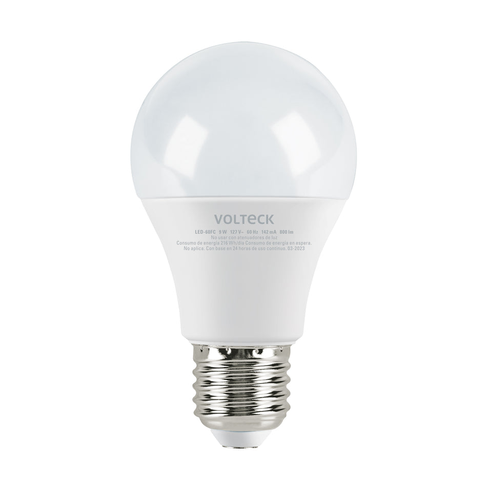 Lámpara LED A19 9 W (equiv. 60 W), luz de día, caja, Volteck Caja con 12, 47546